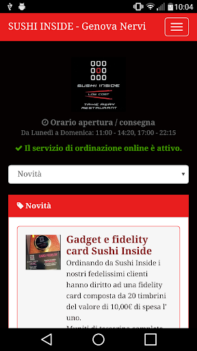 Android application Sushi Inside Genova Nervi screenshort