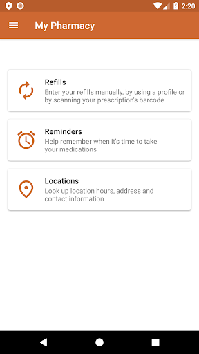 Android application Athens Pharmacy screenshort