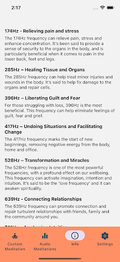 Solfeggio Healing Frequencies Screen 3