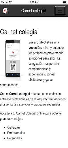 Android application Carné Colegial CSCAE screenshort