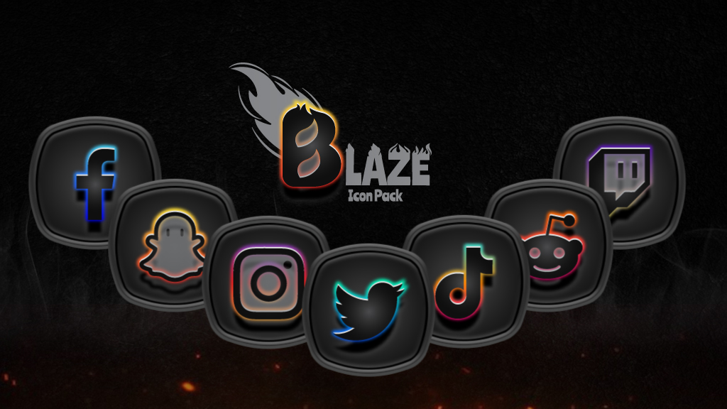 Blaze Dark Icon Pack 2.1.8 APK + Mod (Unlimited money) إلى عن على ذكري المظهر