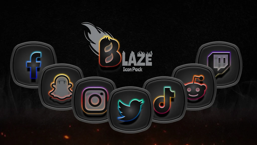 Blaze Dark Icon Pack Apk 2