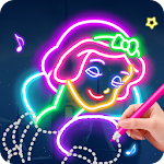 Cover Image of Télécharger Apprendre à dessiner Glow Princess  APK