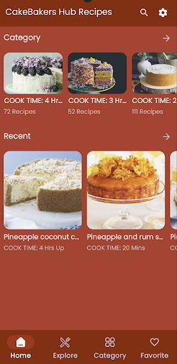 Android application CakeBakers Hub Recipes screenshort