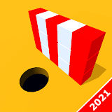 Color Cube Hole Fill 3D: Eat Blocks & Surf icon