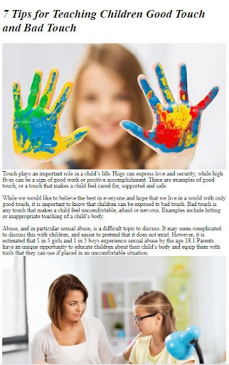 Android application Good & Bad Touch Tips screenshort