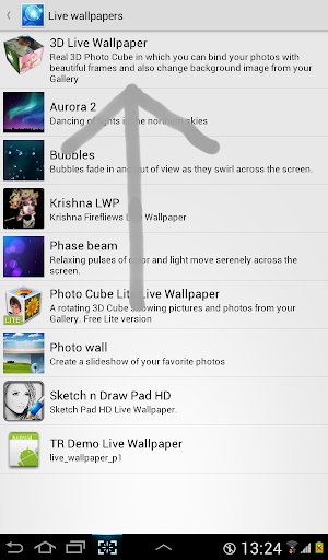 3D Photo Cube Live Wallpaper Screen 2