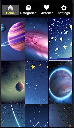 Android application Stars wallpapers screenshort
