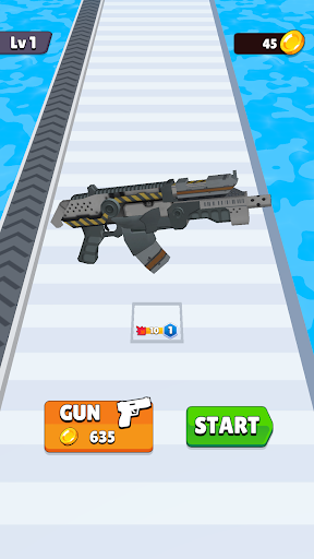 Android application Weapon Merge Run screenshort