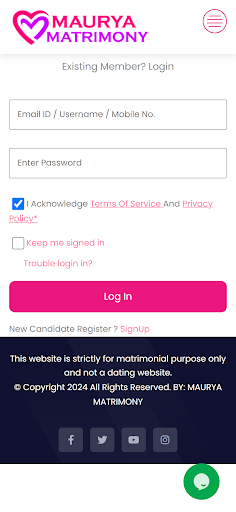Android application Maurya Matrimony screenshort