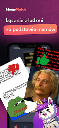 Android application MemeMatch - znajomi i relacje screenshort
