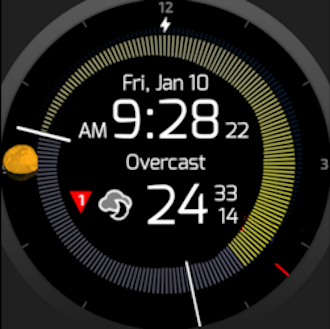 SkyHalo Weather Forecast Watch Face for Wear OS screenshot 4