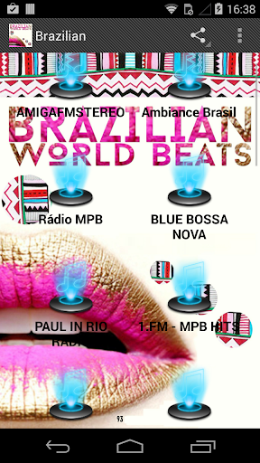 Android application Brazilian RADIO screenshort