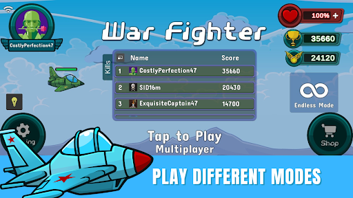 Android application War Fighter: Air Combat screenshort