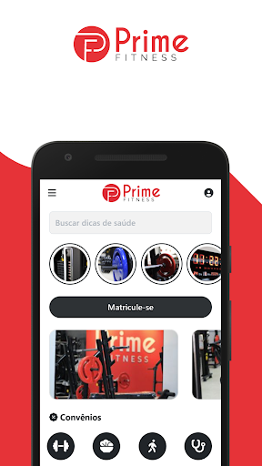 Android application Prime Fitness screenshort