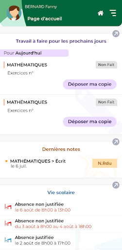 PRONOTE screenshot