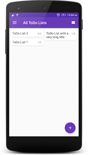 Android application ToDo List screenshort
