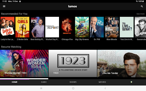 Screenshot of Lumos TV