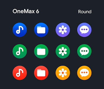 OneMax 6 – 图标包（圆形）APK（补丁/完整版）3