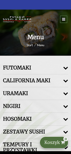 Android application Futago Sushi screenshort