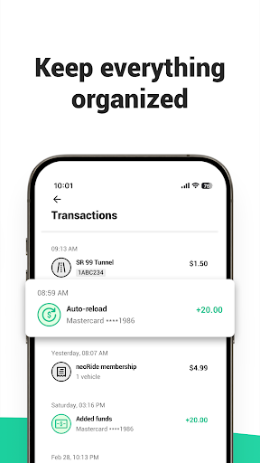 neoRide - Easy Toll Payments Screen 3