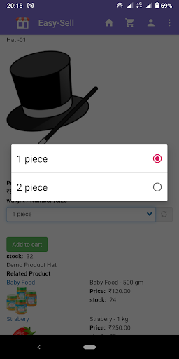 Easy Sell Demo Screen 3
