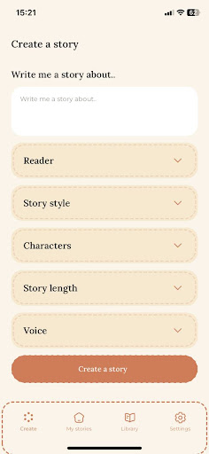 Android application Ryan AI: Fairy Tales Generator screenshort