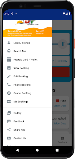 Android application BTP Buses screenshort