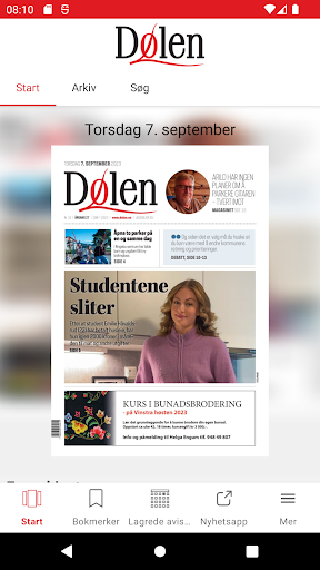 Android application Dølen eAvis screenshort