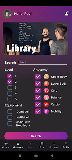 Screenshot of move: mirror Home Exercises