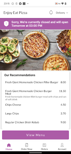 Enjoy Eat Pizza Screen 2