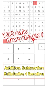 100 squares calc -time attack-