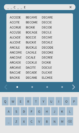 wordFinder Screen 2