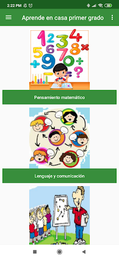 Android application Aprende en casa Primer Grado screenshort