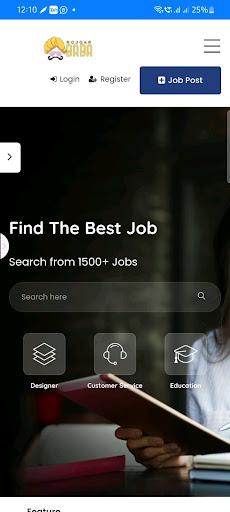 Android application Rojgar Baba screenshort
