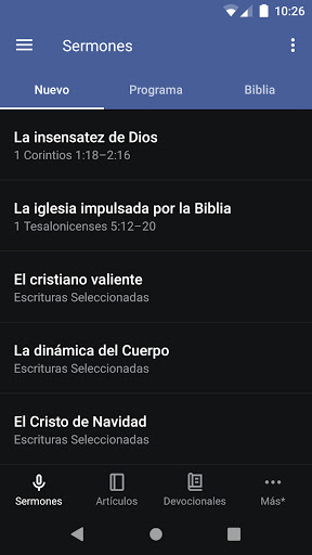 Android application Gracia a Vosotros screenshort
