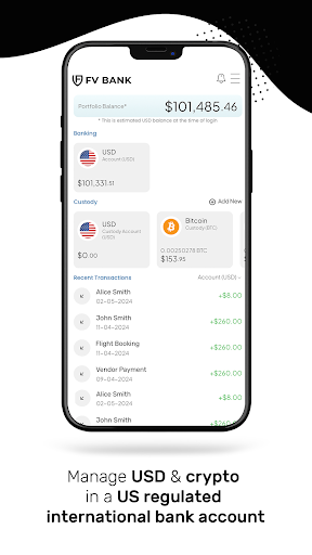 FV Bank Mobile App Screen 2