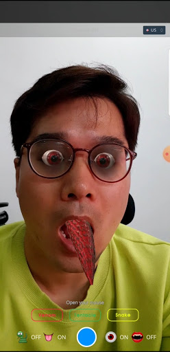 Android application Horror Medusa Face AR-Live cam screenshort