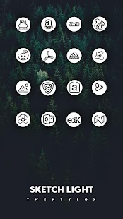 Sketch Light Icons -  Icon pac Screenshot