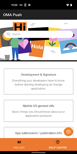 Test OMA publish app bundle Screen 2
