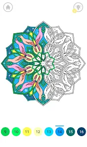 Desenho de Mandala flor de lótus para Colorir - Colorir.com