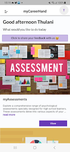 Android application myCareerHand screenshort