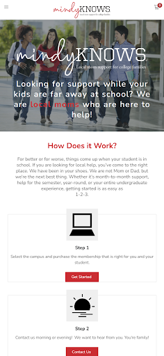 Android application mindyKNOWS screenshort