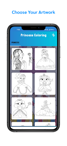 Princess Coloring Game Screen 2
