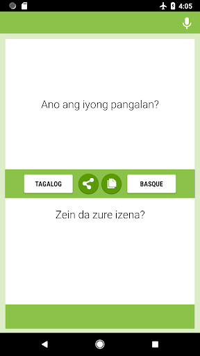 Android application Tagalog-Basque Translator screenshort