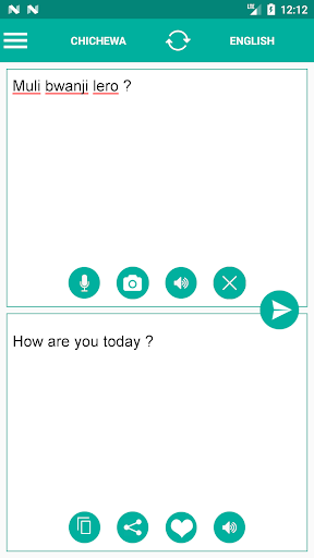 Chichewa English Translator Screen 2