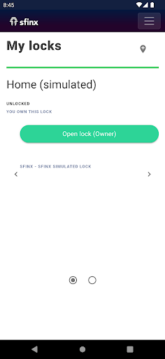 Android application Sfinx screenshort