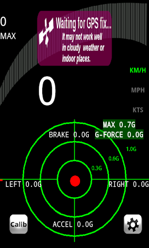 Screenshot of Speedometer with G-FORCE meter