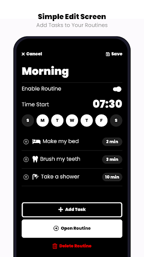 Simple Routine - Daily Planner Screen 2
