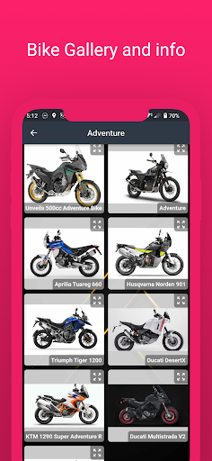 Bike Gallery and info Screen 3